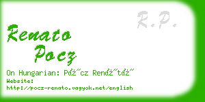 renato pocz business card